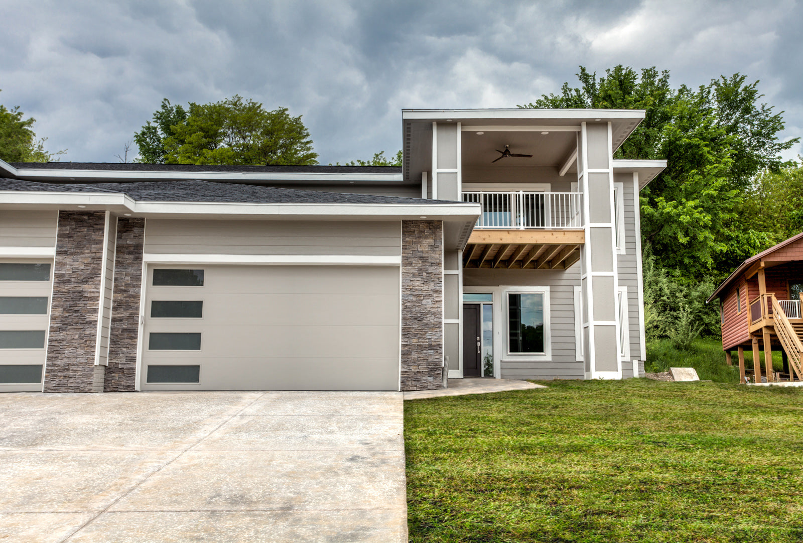Custom 113 - Contemporary Multifamily Open Concept Ranch Duplex House Plan Design