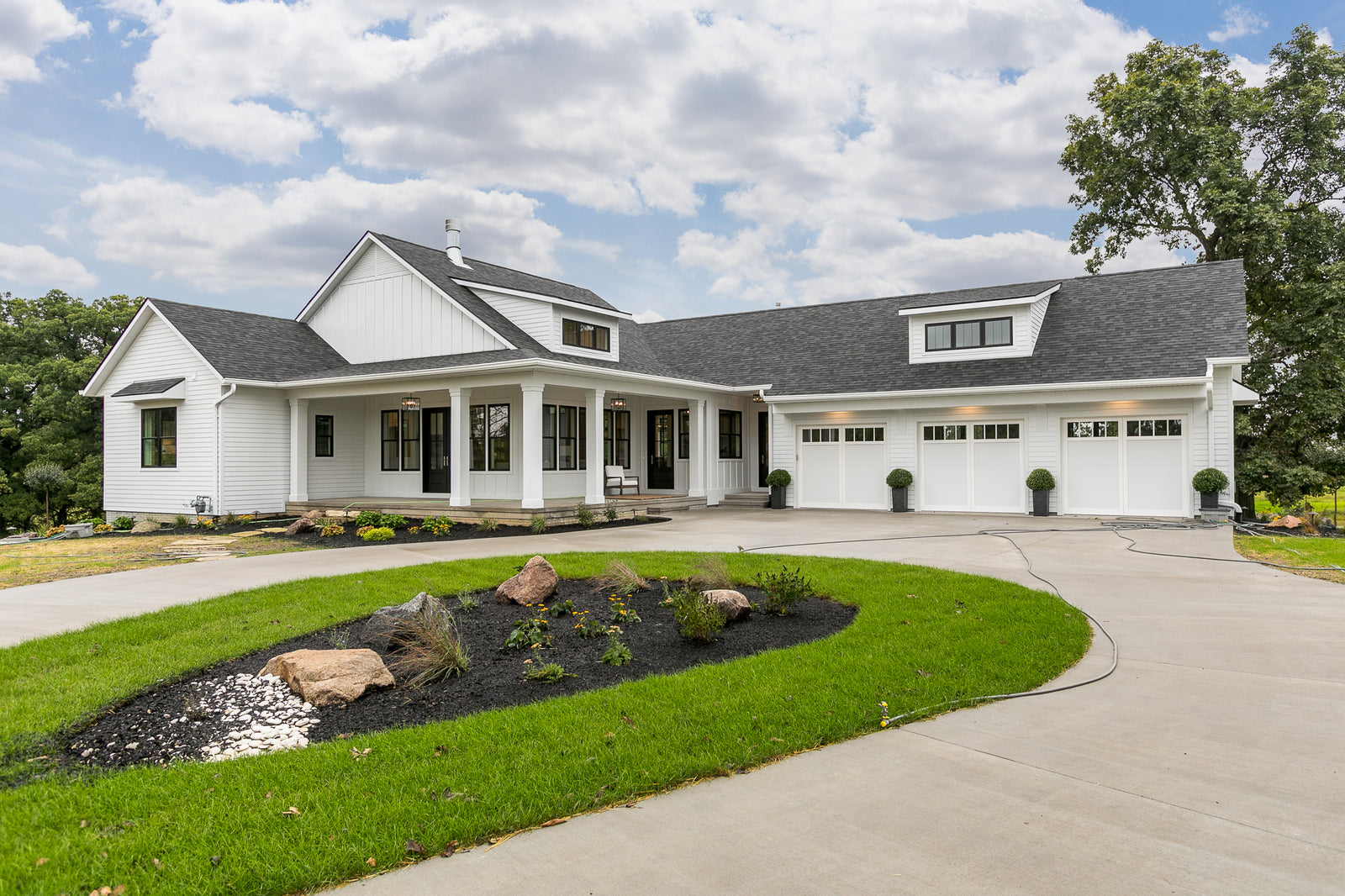 Custom 120 - Sophisticated Farmhouse Ranch with Walkout Basement House Plan Design