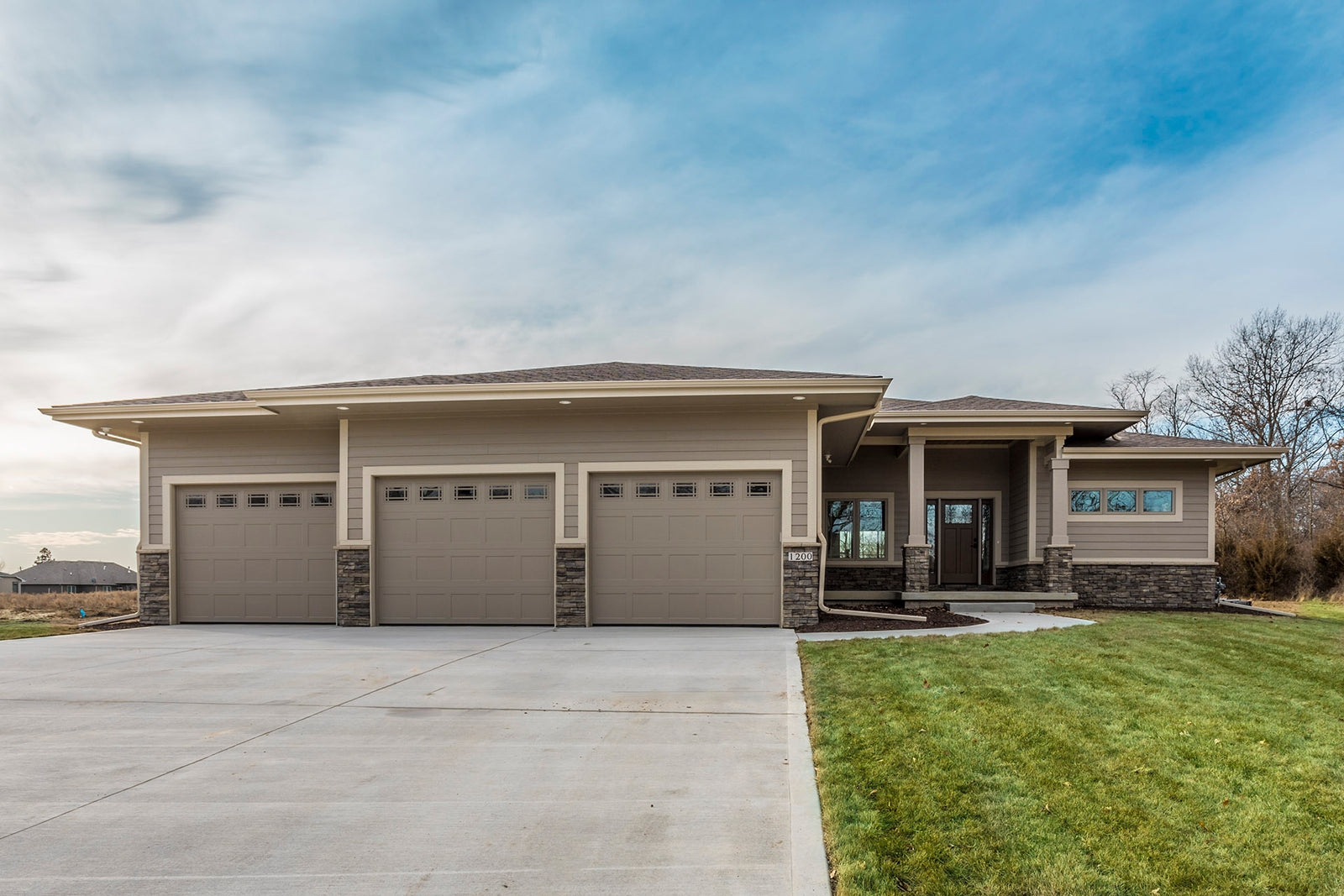 Custom 130 - Prairie Two Story Open Concept House Plan Design