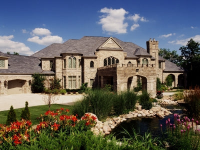 Custom 139 - Luxury 2 Story Castle with Lower Level House Plan Design ...