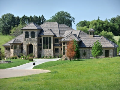 Custom 144 - Mediterranean Two Story with Walkout Lower Level House Plan Design