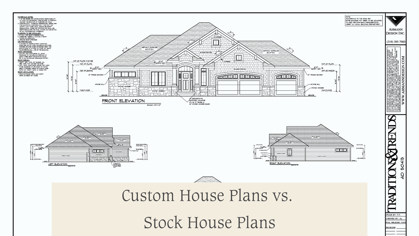 Custom House Plans vs. Stock House Plans