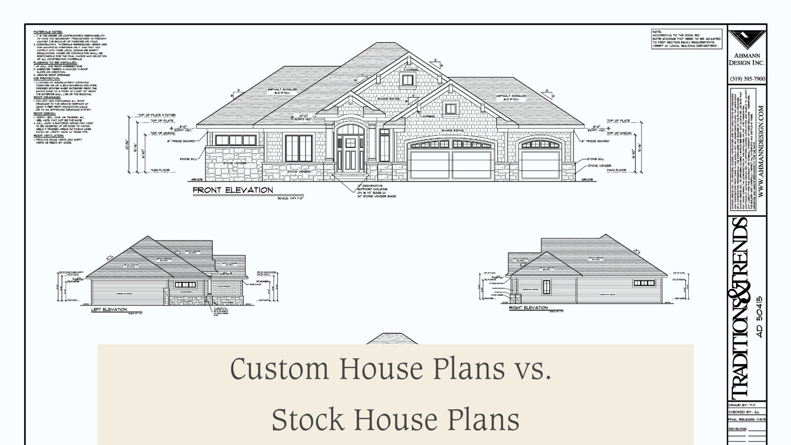 Custom House Plans vs. Stock House Plans