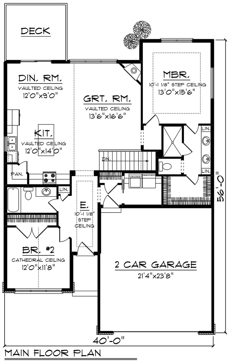    55616-front-custom-ranch-house-plan-4-bedroom-2-bathroom