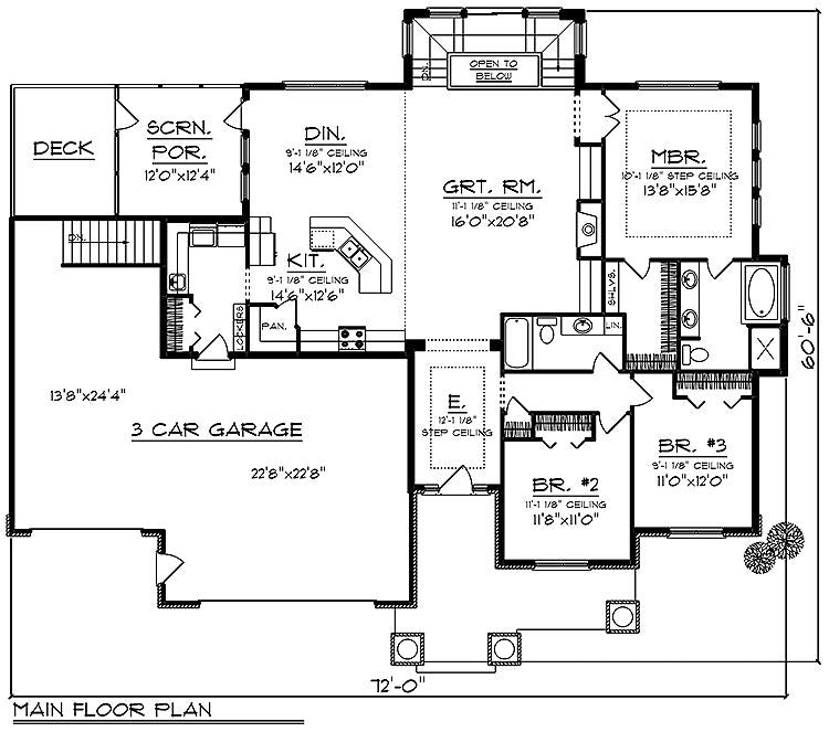 42713LL-front-craftsman-ranch-house-plans-2898-square-feet-walkout-basement