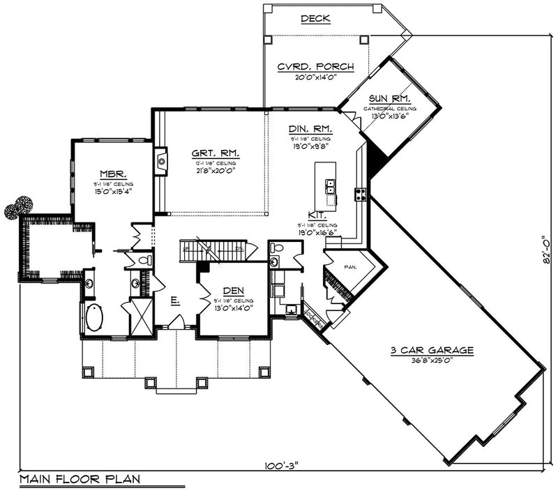 66218-front-craftsman-1-12 story-house-plans-3792-square-feet