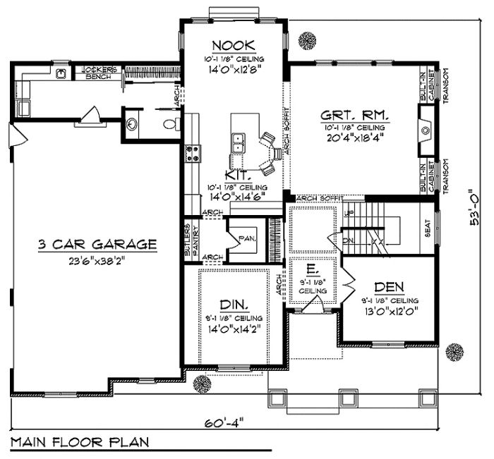       27808-front-craftsman-1.5-story-house-plan-4-bedroom-4-bathroom-3210-square-foot