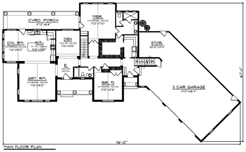 51215LL-front-craftsman-ranch-house-plans-2924-square-feet-bonus-room