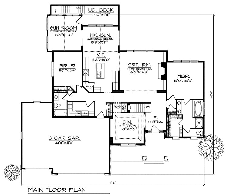 House Plan 62001LL