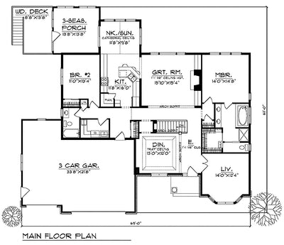 House Plan 62101LL
