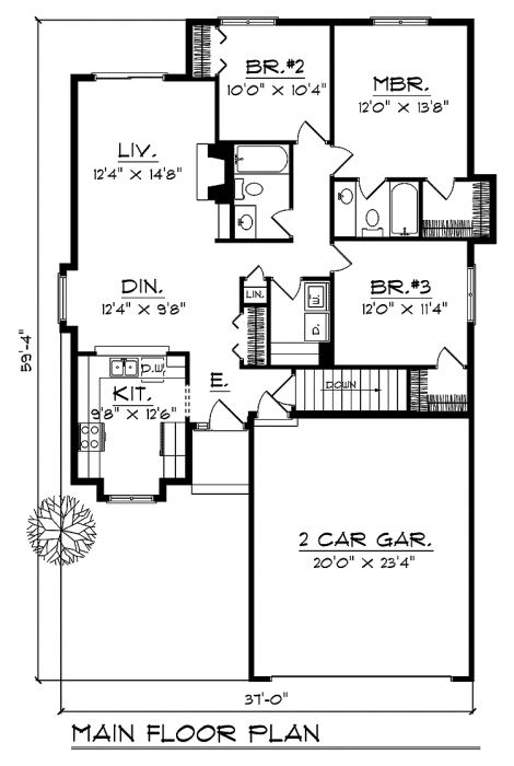 House Plan 62995