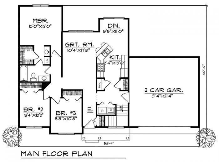 House Plan 63401