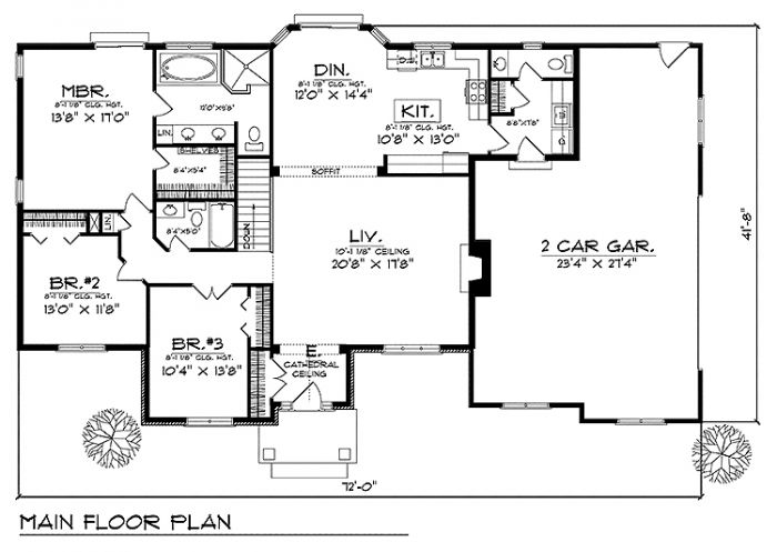 House Plan 64596