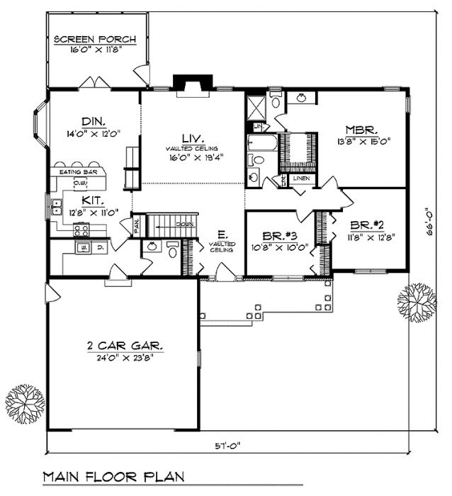 House Plan 64896