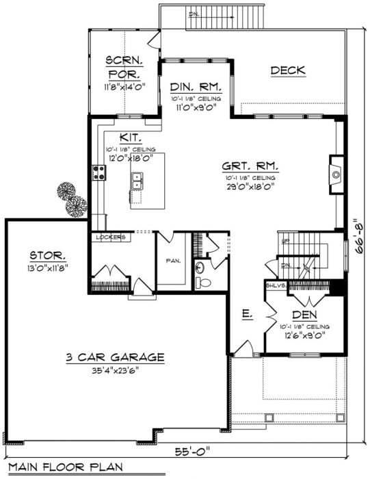    66619LL-front-craftsman-2-story-house-plans-walkout-basement-4297-square-feet
