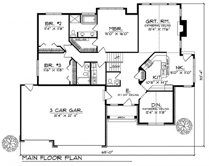 House Plan 75697