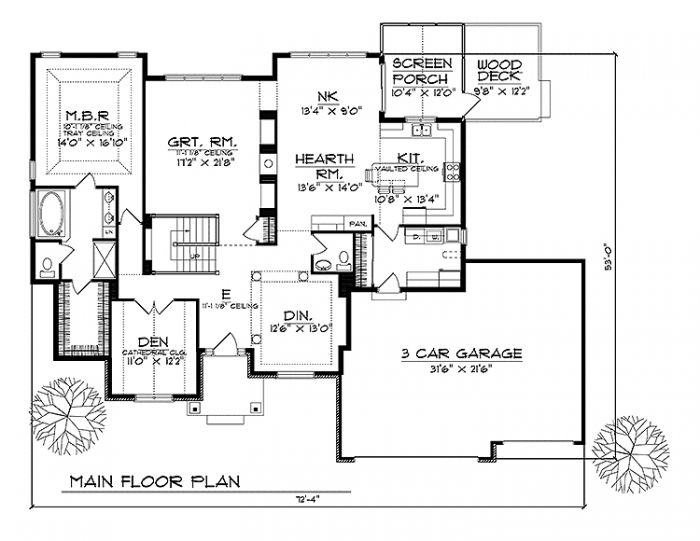    95200LL-front-traditional-ranch-house-plans-walkout-basement-3201-square-feet_1