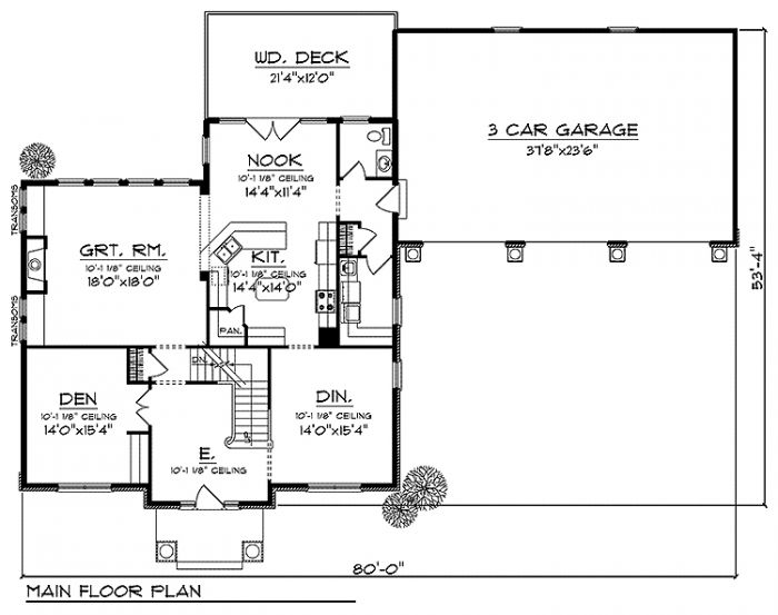   95606front-2-colonial-2-story-house-plans-4-bedroom-3-bathroom-3020-square-feet